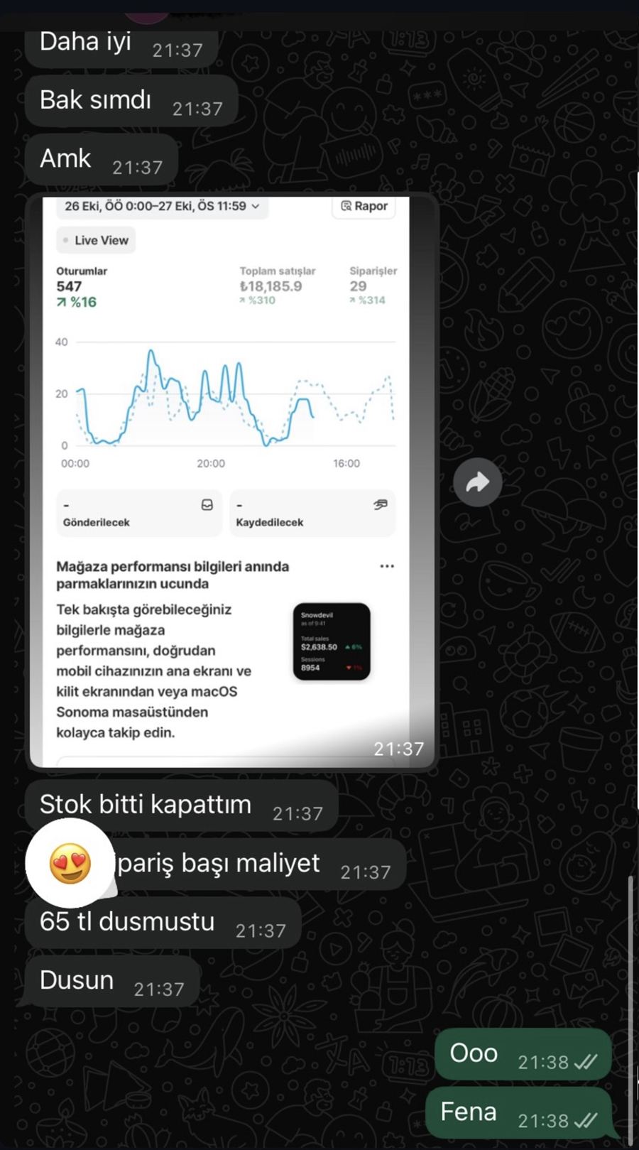 Müşteri mesajı 3